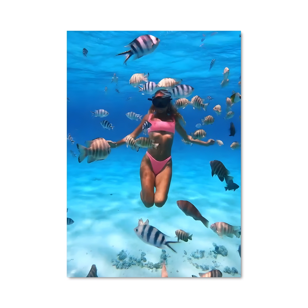 Poster Maldives diving coraux